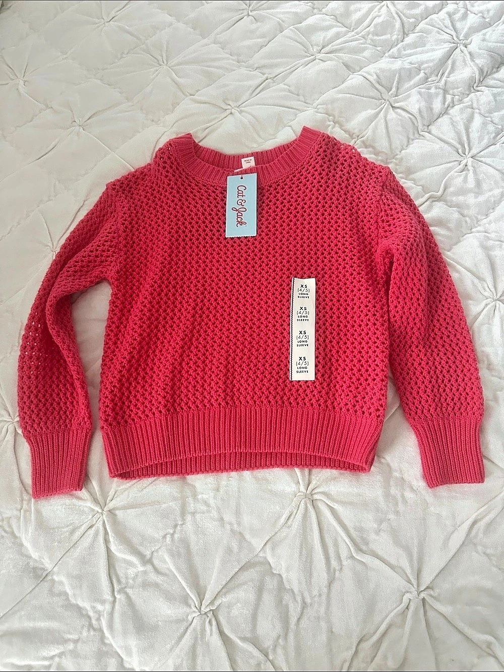 Cat & Jack Girls Knit Sweater Size XS (4/5) NWT